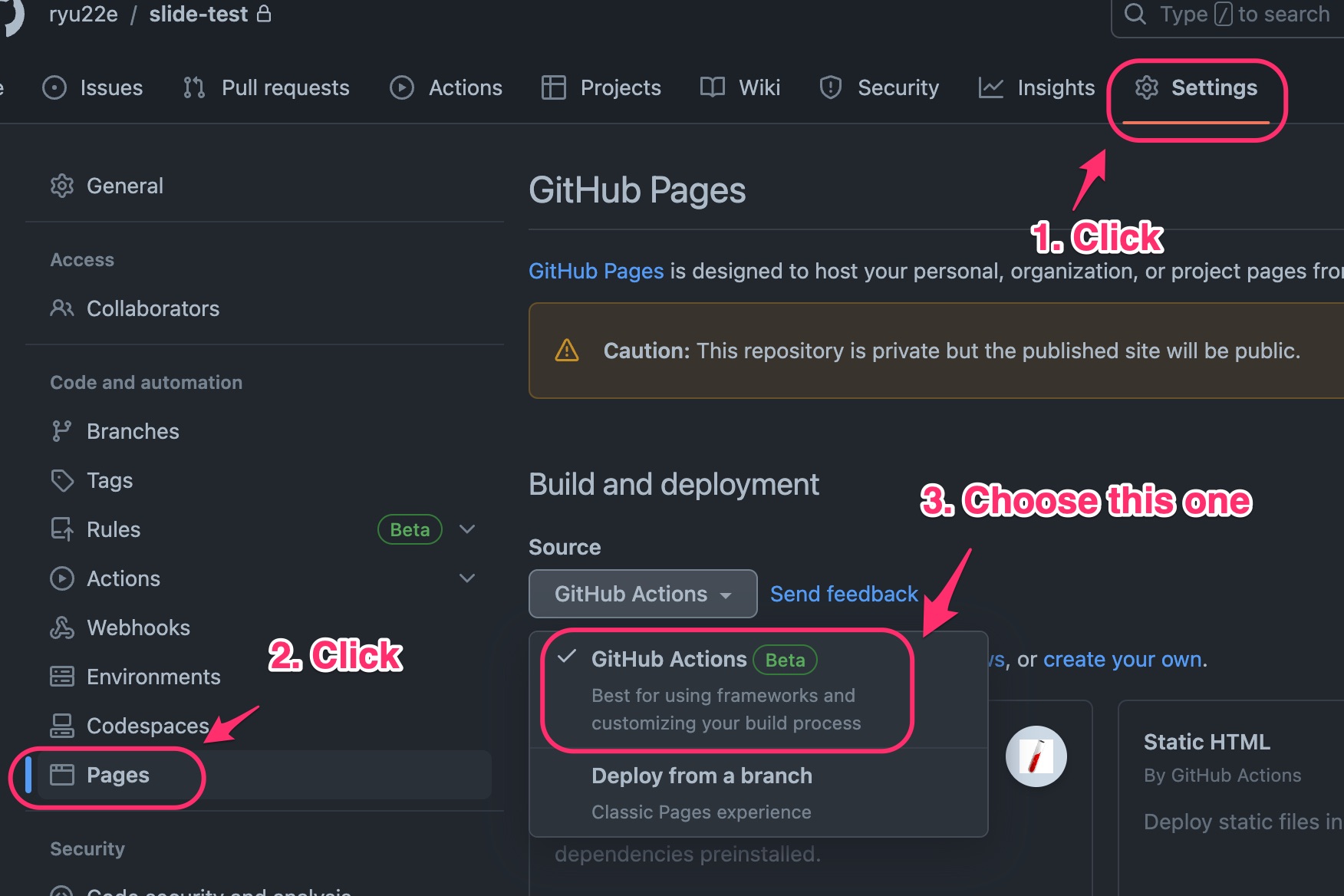 Setting up GitHub Pages